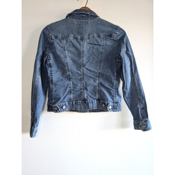 Sonoma Denim‎ Jacket Women's Size Medium Vintage Y2K Short Trucker Jeans Button - Picture 6 of 6